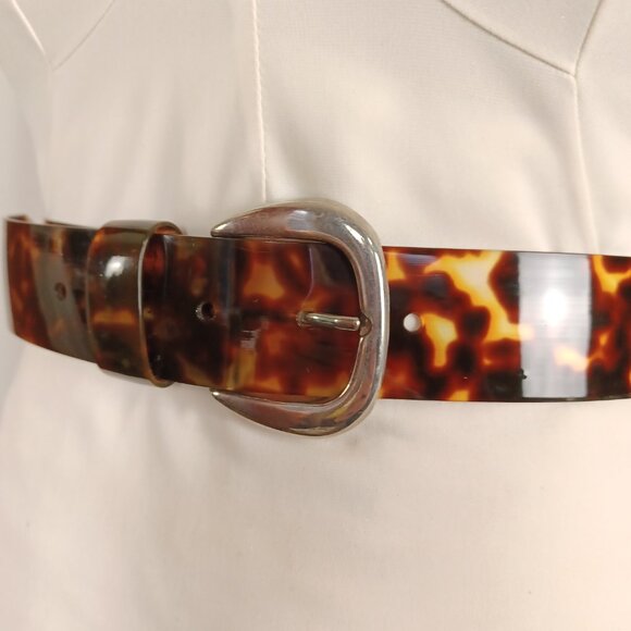 Vintage 70s Faux Tortoiseshell Belt, 31 - 35\
